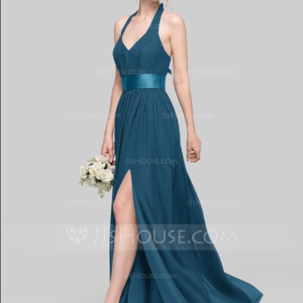 Chiffon Bridesmaid Dress - Ink Blue